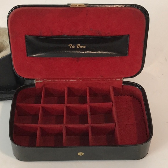 Hickok Black Leather Dresser Valet  Original -Mad Men Alert Hickok Vintage - Picture 4 of 15